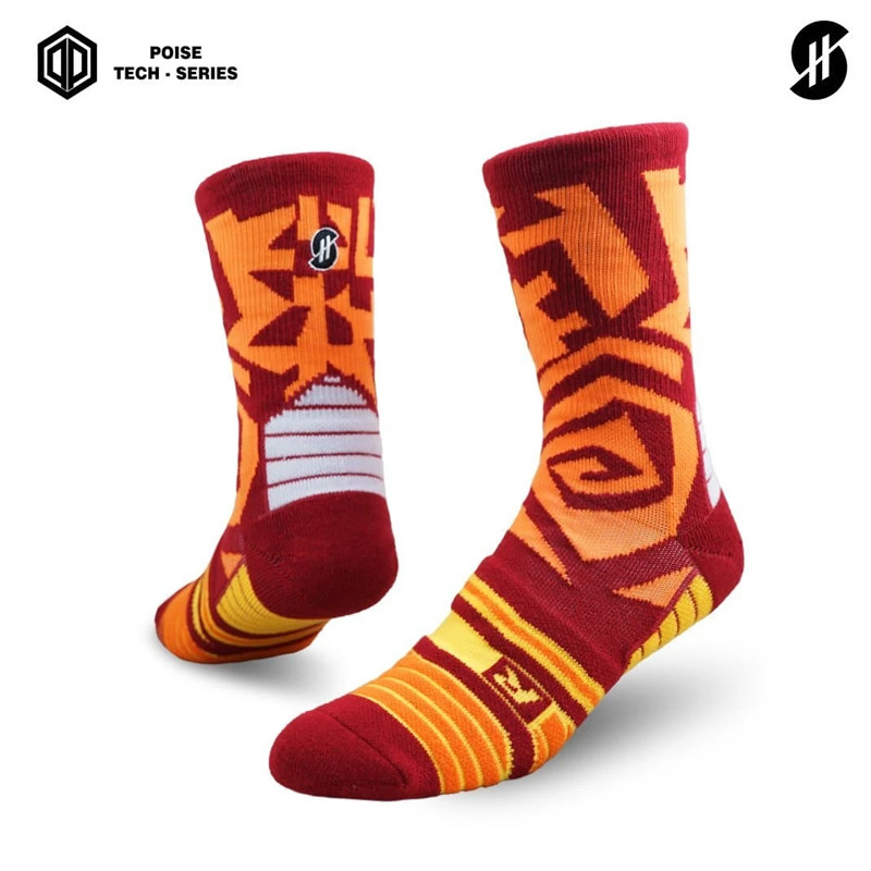 KAOS KAKI BASKET STAY HOOPS Vitate Orange Poise Tech-Series Socks